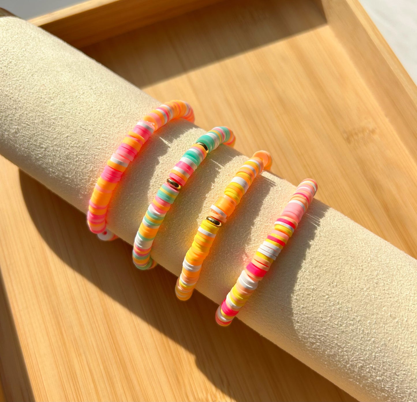 Clay Bead Bracelets Sunset Collection