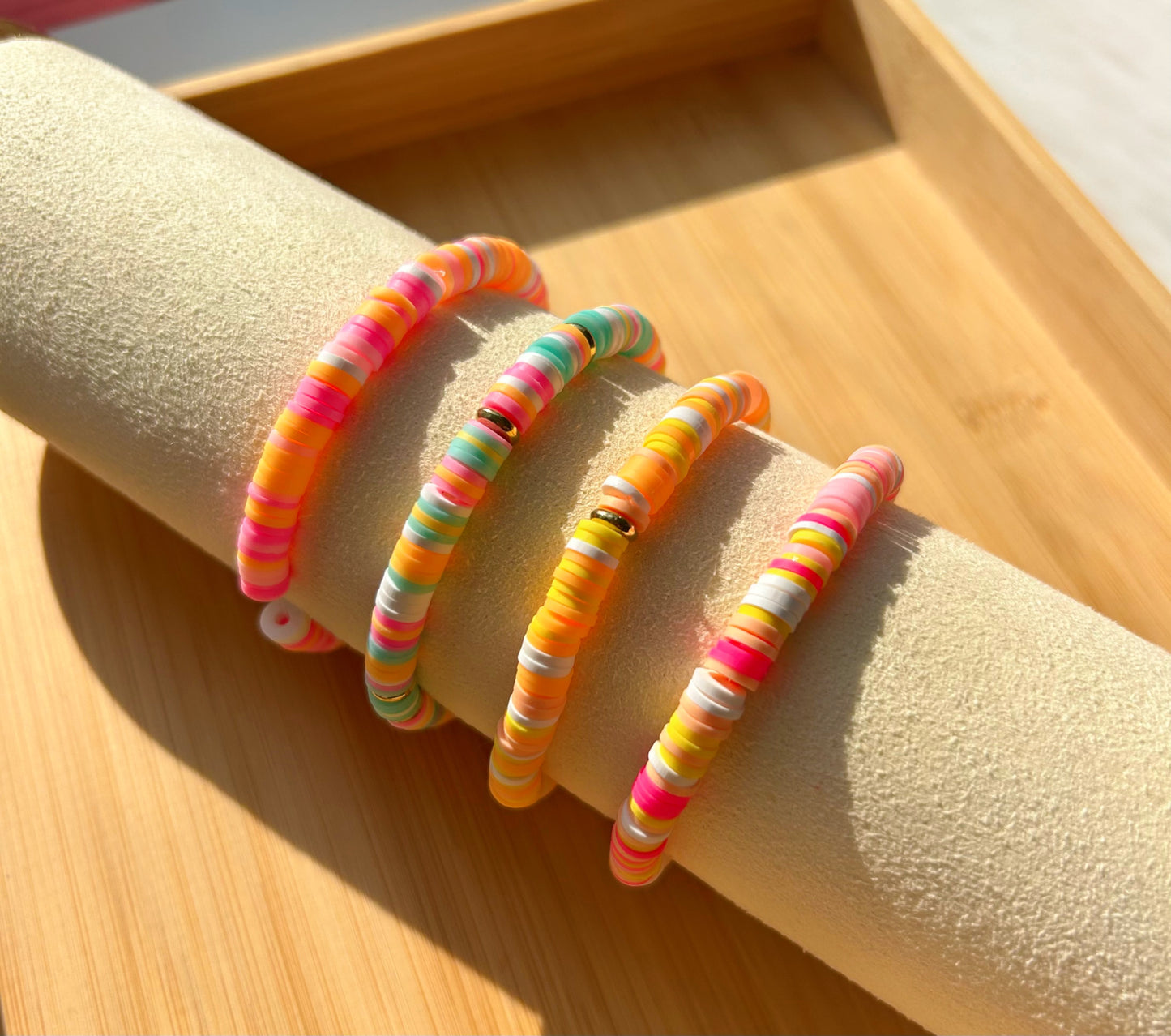 Clay Bead Bracelets Sunset Collection